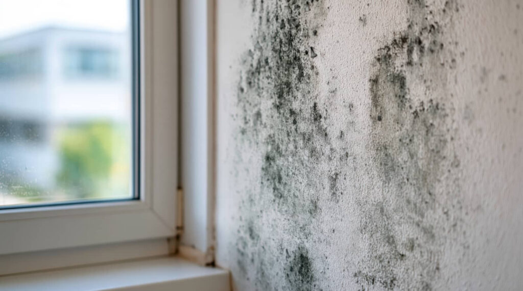 Mold growth near window corner
