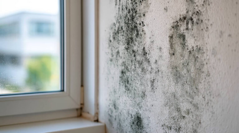 Mold growth near window corner